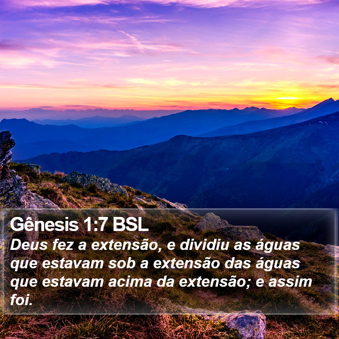 Gênesis 1:7 BSL Bible Study