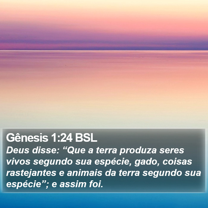 Gênesis 1:24 BSL Bible Study