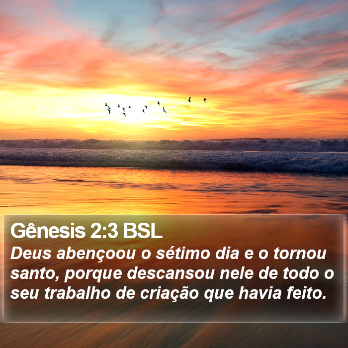Gênesis 2:3 BSL Bible Study