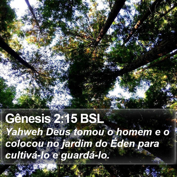 Gênesis 2:15 BSL Bible Study