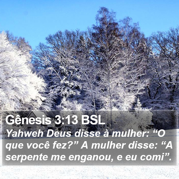 Gênesis 3:13 BSL Bible Study