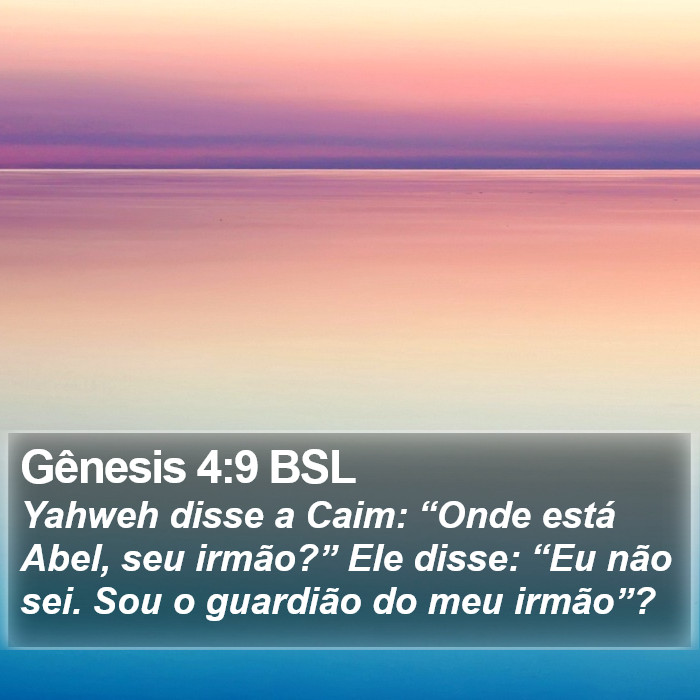 Gênesis 4:9 BSL Bible Study