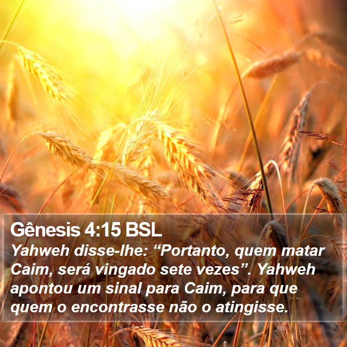 Gênesis 4:15 BSL Bible Study