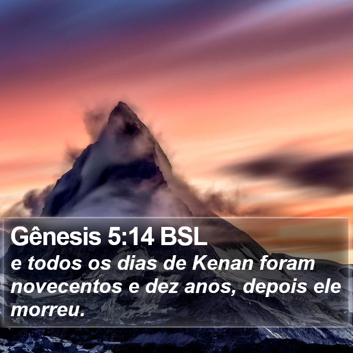 Gênesis 5:14 BSL Bible Study