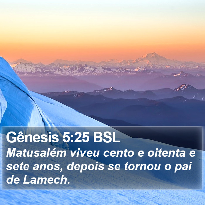 Gênesis 5:25 BSL Bible Study