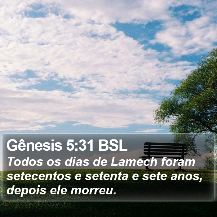 Gênesis 5:31 BSL Bible Study