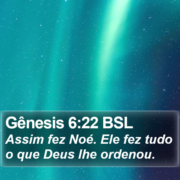 Gênesis 6:22 BSL Bible Study