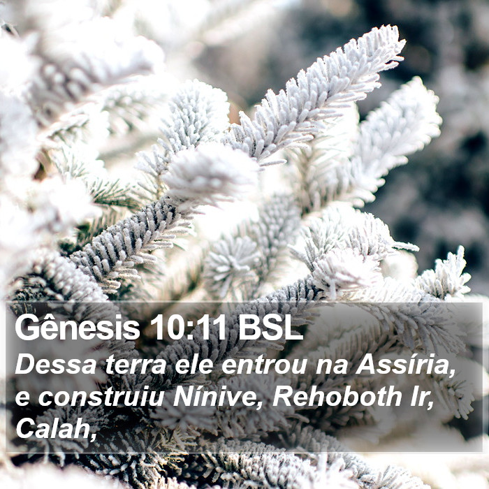 Gênesis 10:11 BSL Bible Study