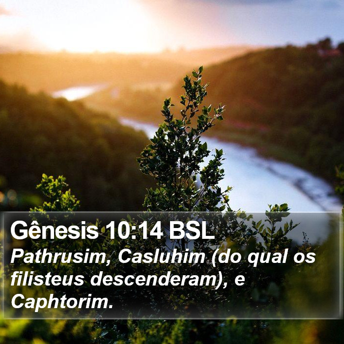 Gênesis 10:14 BSL Bible Study