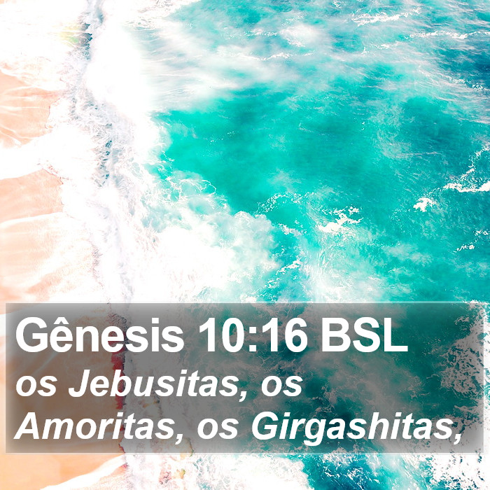 Gênesis 10:16 BSL Bible Study