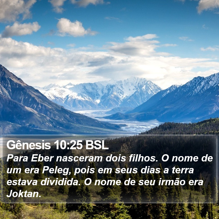 Gênesis 10:25 BSL Bible Study