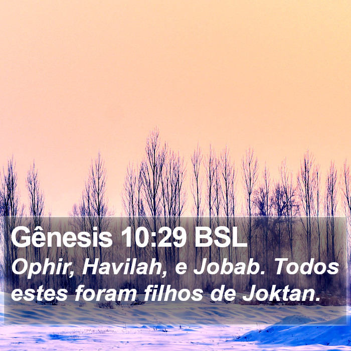 Gênesis 10:29 BSL Bible Study