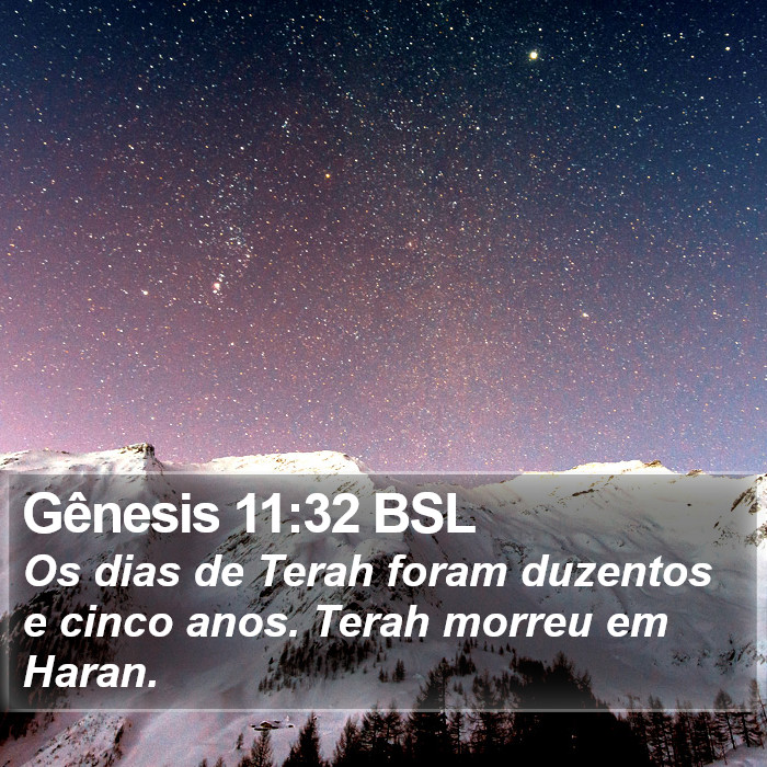 Gênesis 11:32 BSL Bible Study
