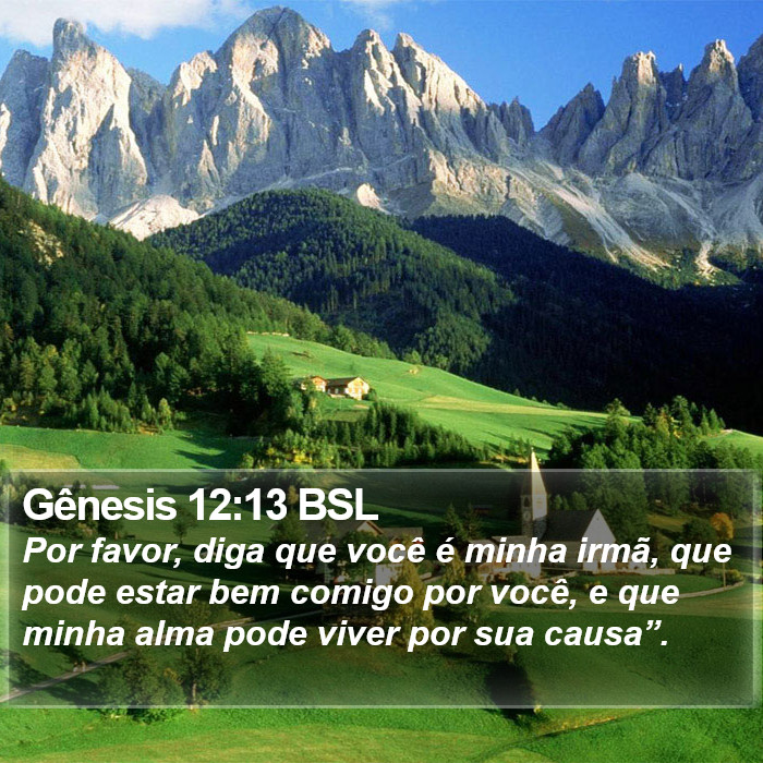 Gênesis 12:13 BSL Bible Study