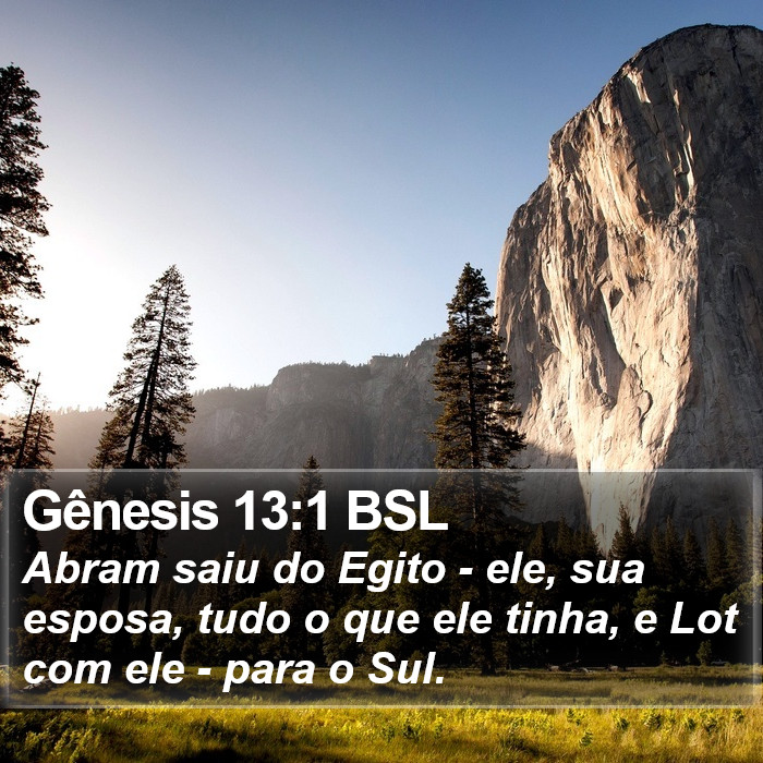 Gênesis 13:1 BSL Bible Study