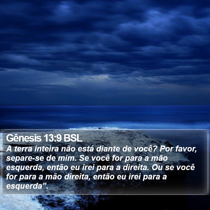 Gênesis 13:9 BSL Bible Study