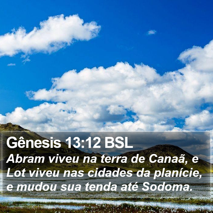 Gênesis 13:12 BSL Bible Study