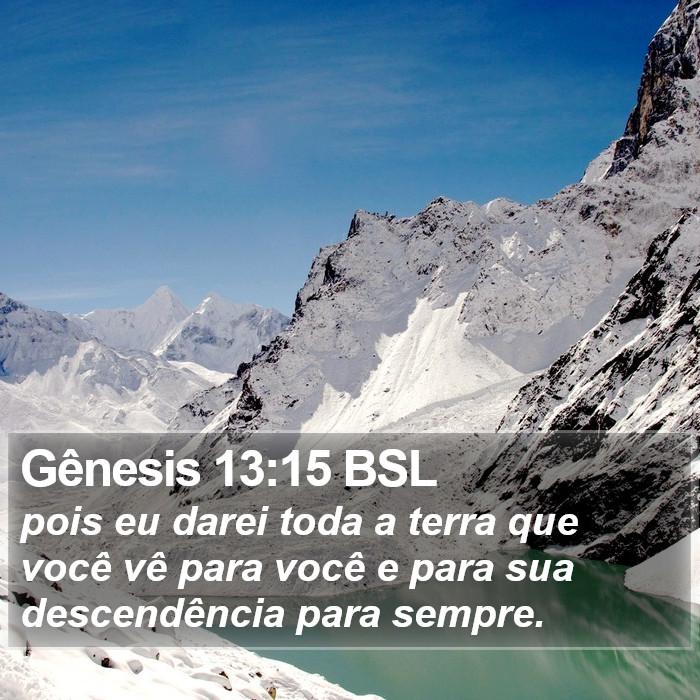 Gênesis 13:15 BSL Bible Study
