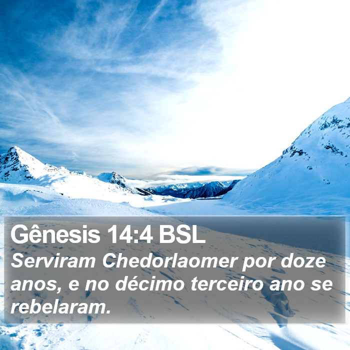 Gênesis 14:4 BSL Bible Study