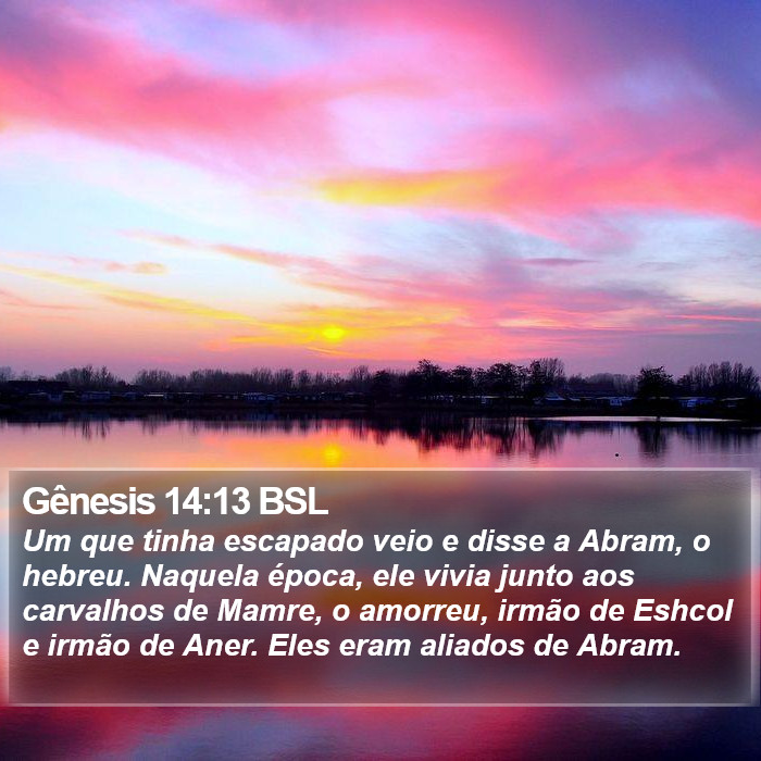 Gênesis 14:13 BSL Bible Study