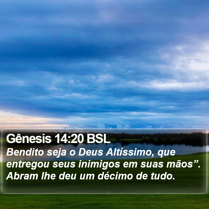 Gênesis 14:20 BSL Bible Study