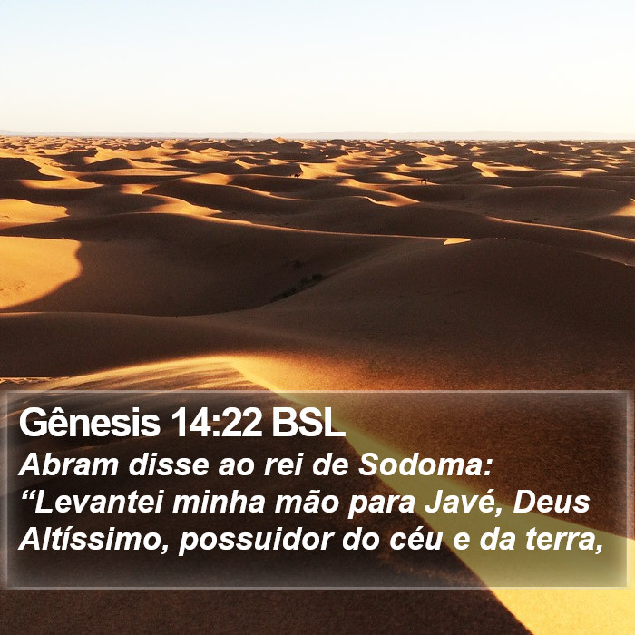 Gênesis 14:22 BSL Bible Study