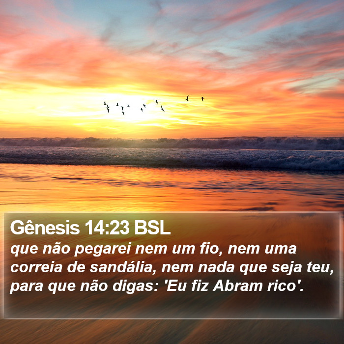 Gênesis 14:23 BSL Bible Study