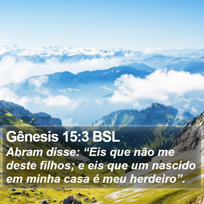 Gênesis 15:3 BSL Bible Study