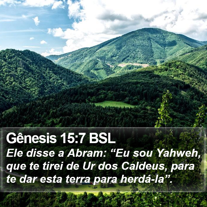 Gênesis 15:7 BSL Bible Study