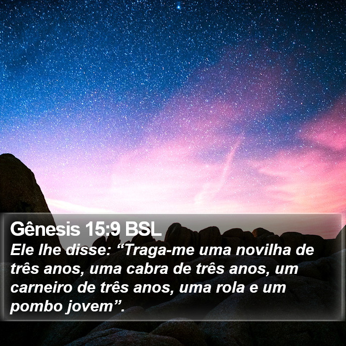Gênesis 15:9 BSL Bible Study