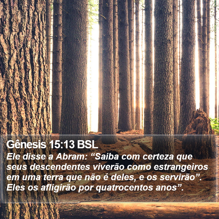 Gênesis 15:13 BSL Bible Study