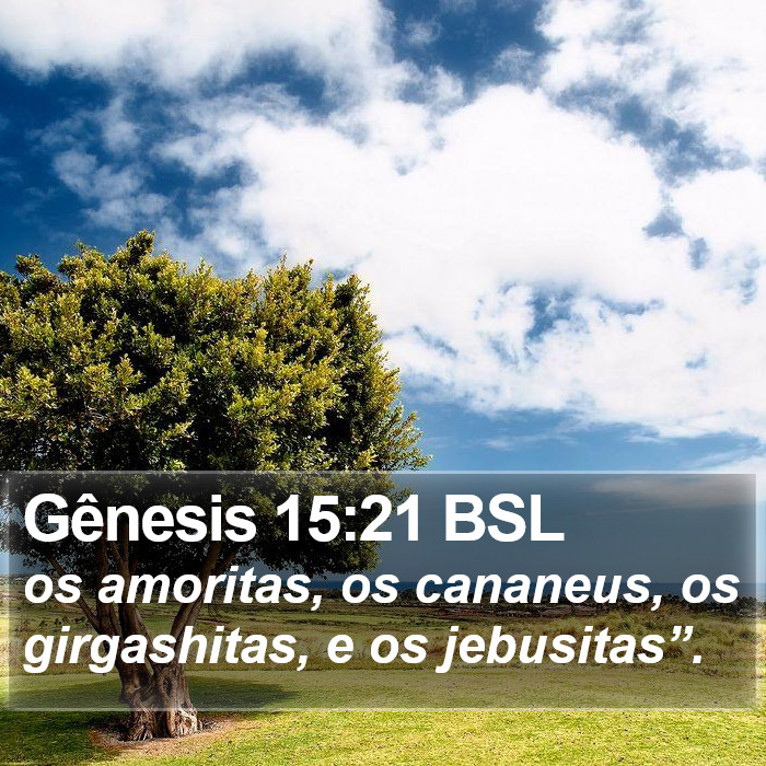 Gênesis 15:21 BSL Bible Study