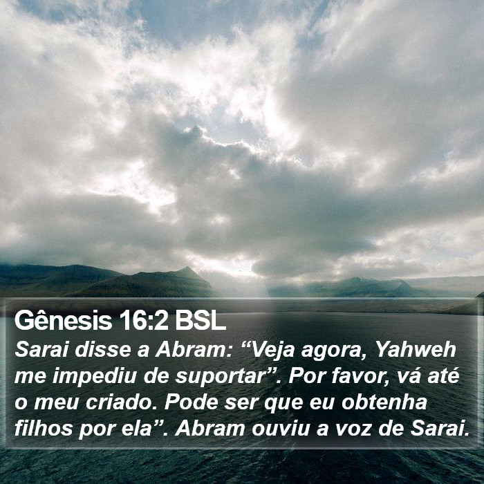 Gênesis 16:2 BSL Bible Study