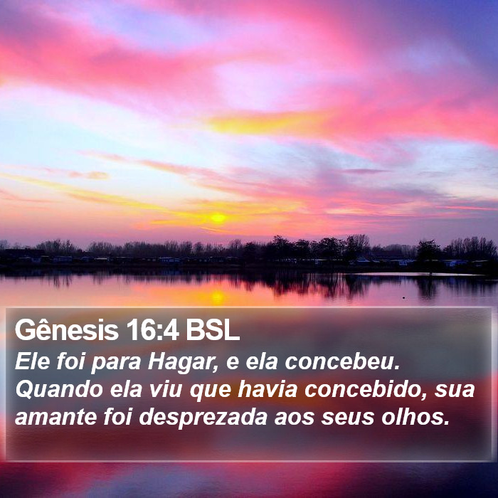 Gênesis 16:4 BSL Bible Study