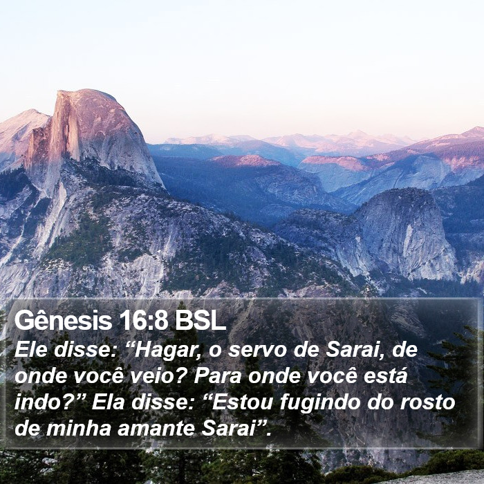 Gênesis 16:8 BSL Bible Study