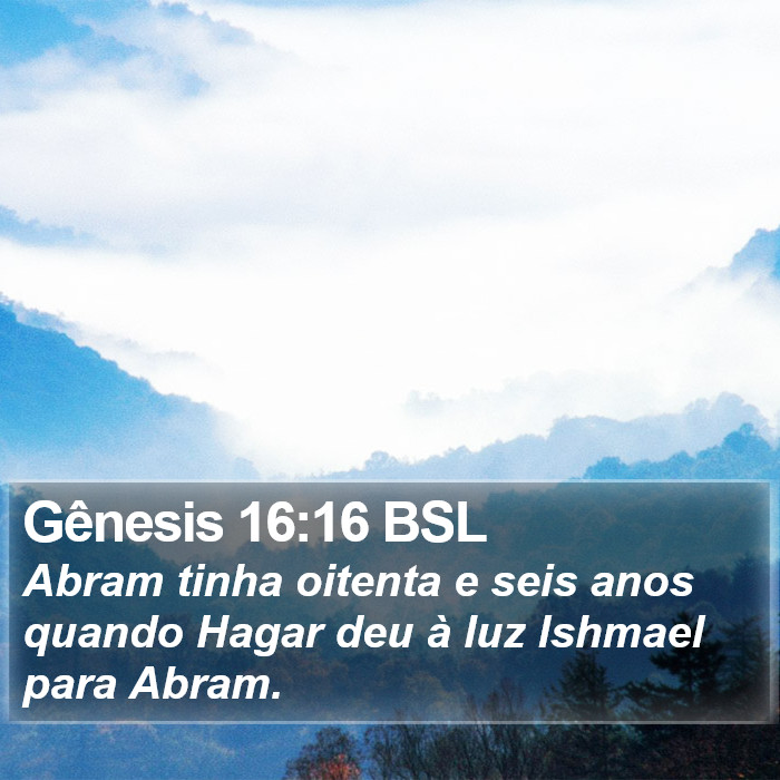 Gênesis 16:16 BSL Bible Study