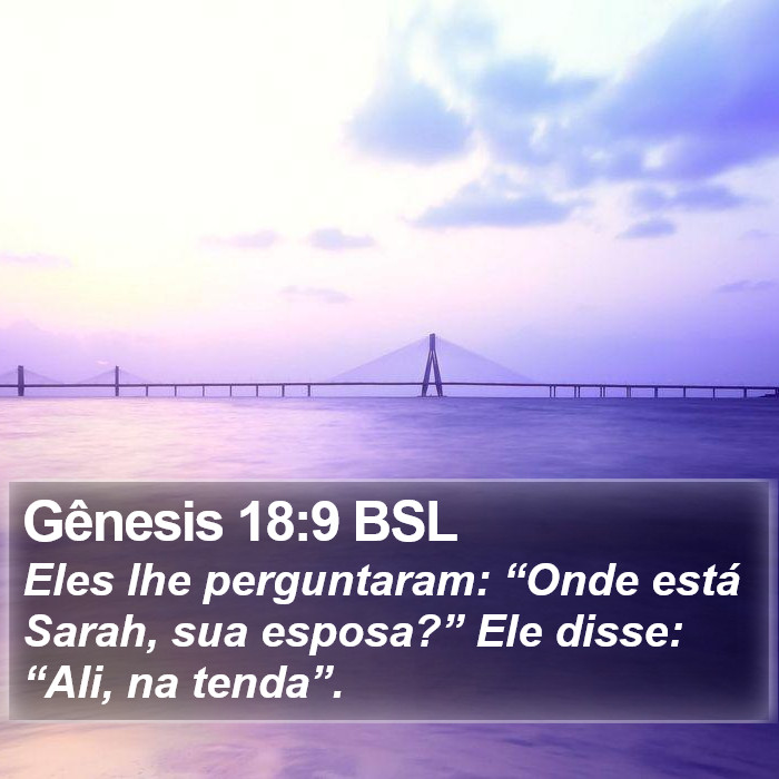 Gênesis 18:9 BSL Bible Study