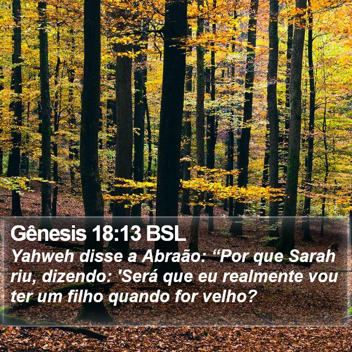 Gênesis 18:13 BSL Bible Study