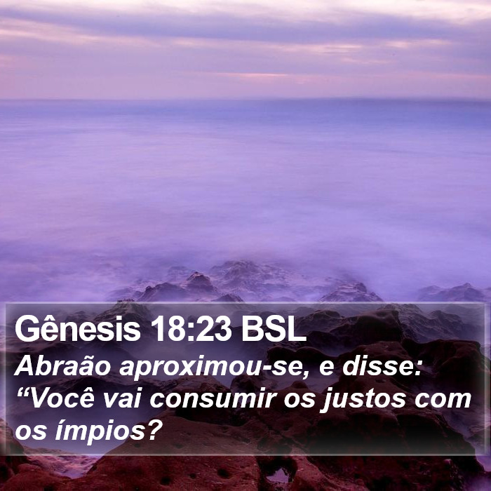 Gênesis 18:23 BSL Bible Study