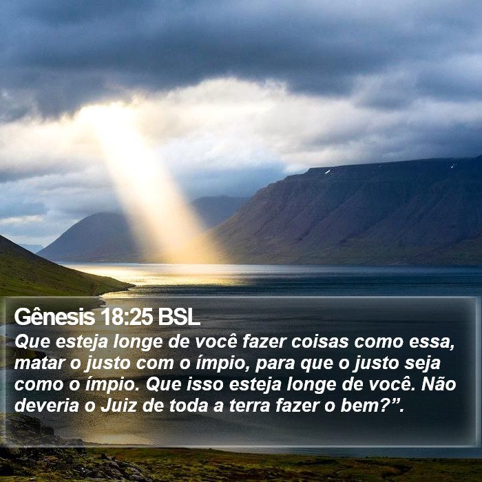 Gênesis 18:25 BSL Bible Study