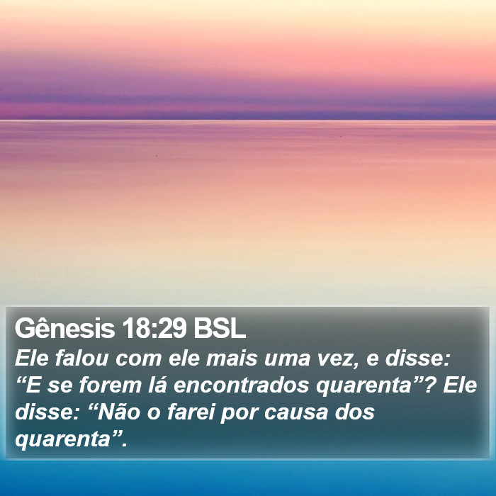 Gênesis 18:29 BSL Bible Study