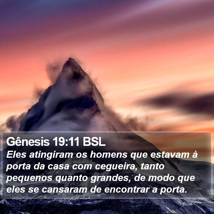 Gênesis 19:11 BSL Bible Study