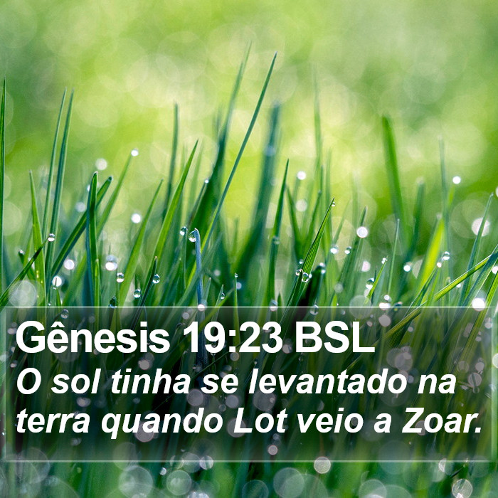 Gênesis 19:23 BSL Bible Study