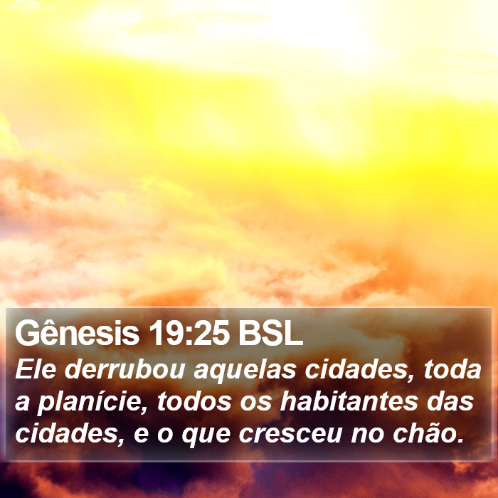 Gênesis 19:25 BSL Bible Study
