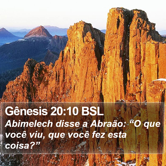 Gênesis 20:10 BSL Bible Study