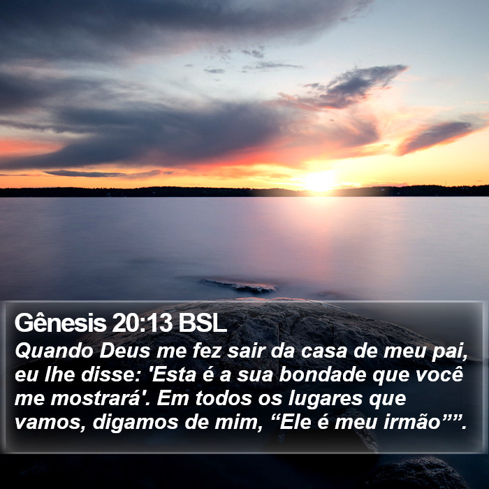 Gênesis 20:13 BSL Bible Study