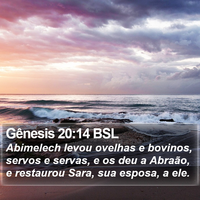 Gênesis 20:14 BSL Bible Study