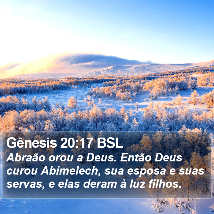 Gênesis 20:17 BSL Bible Study