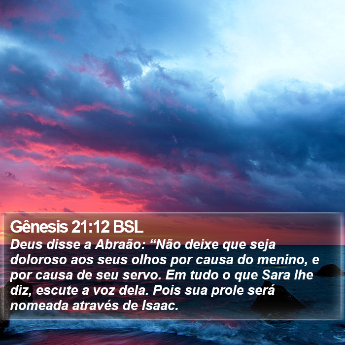 Gênesis 21:12 BSL Bible Study