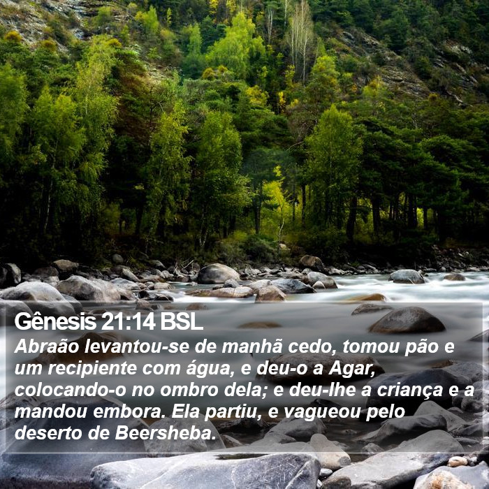 Gênesis 21:14 BSL Bible Study